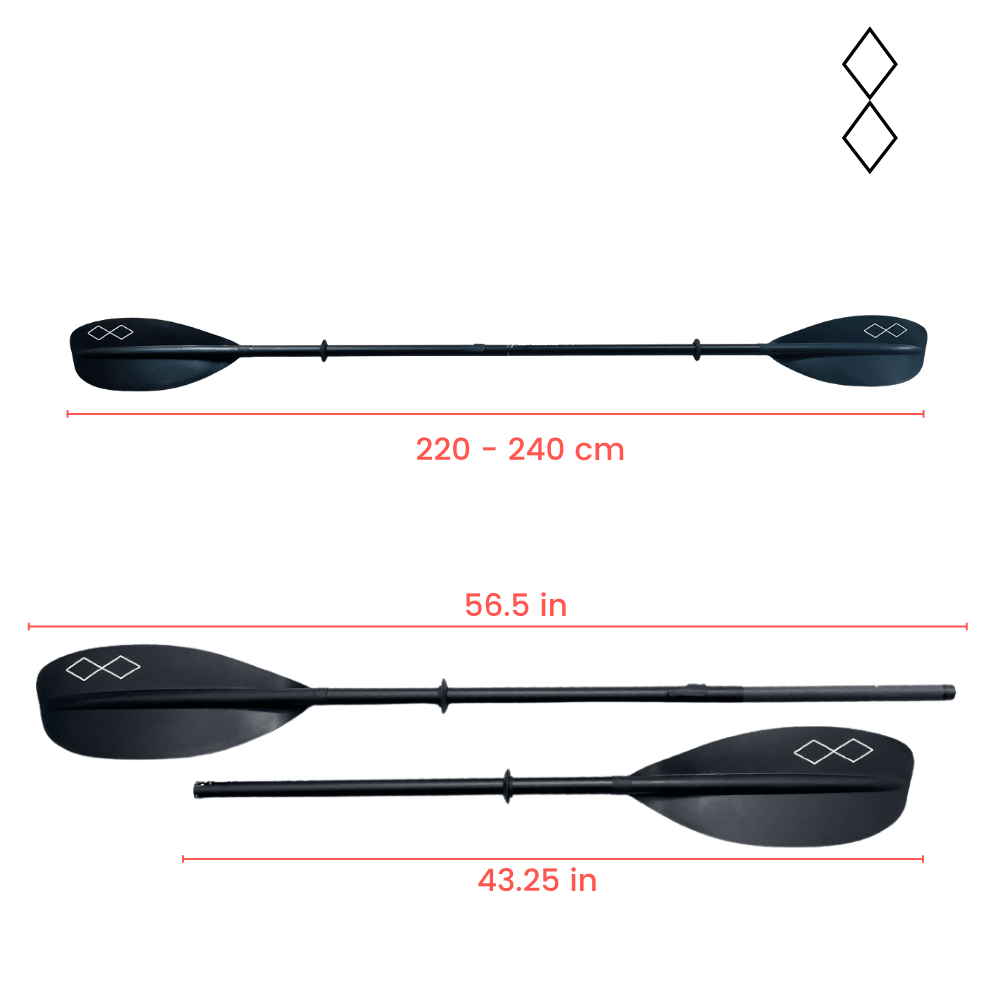 Carbon Blend 2-Piece Kayak Fishing Paddle