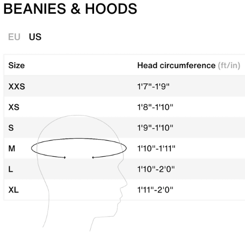 Hood Size Chart