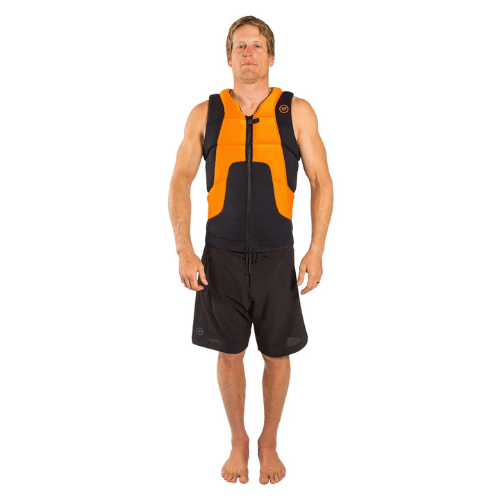 Defender-HF-Impact-Vest-High-Vis-Orange-Model-Front