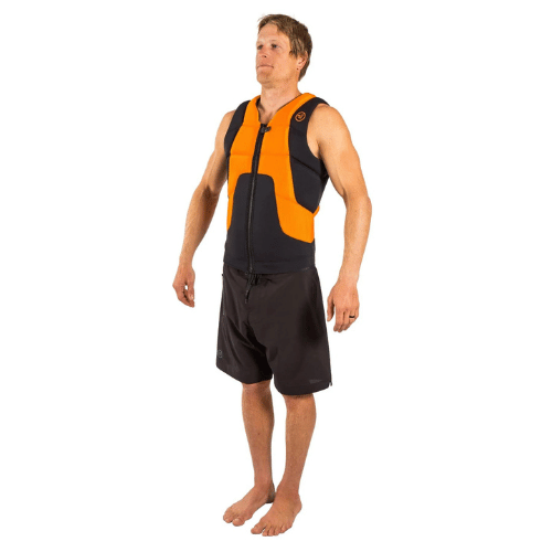 Defender-HF-Impact-Vest-High-Vis-Orange-Model-Side